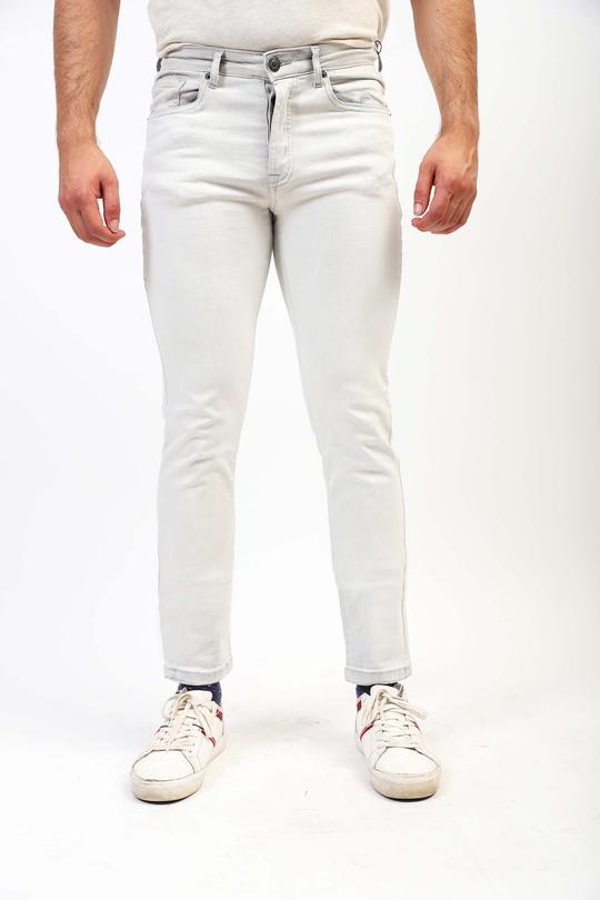 Skinny Fit Faded Jeans With Bleach Effect